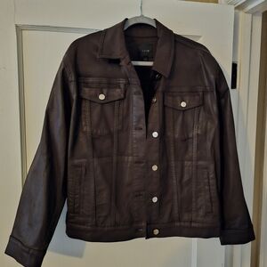 Joe's Brand Coated Fabric Brown Jacket